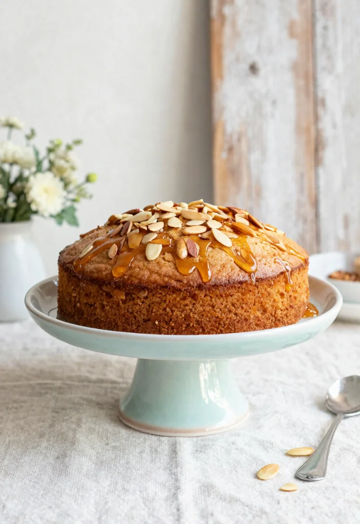 17 Welcome Home Cake Ideas That Warm Hearts - 5. Golden Honey Almond Cake 1