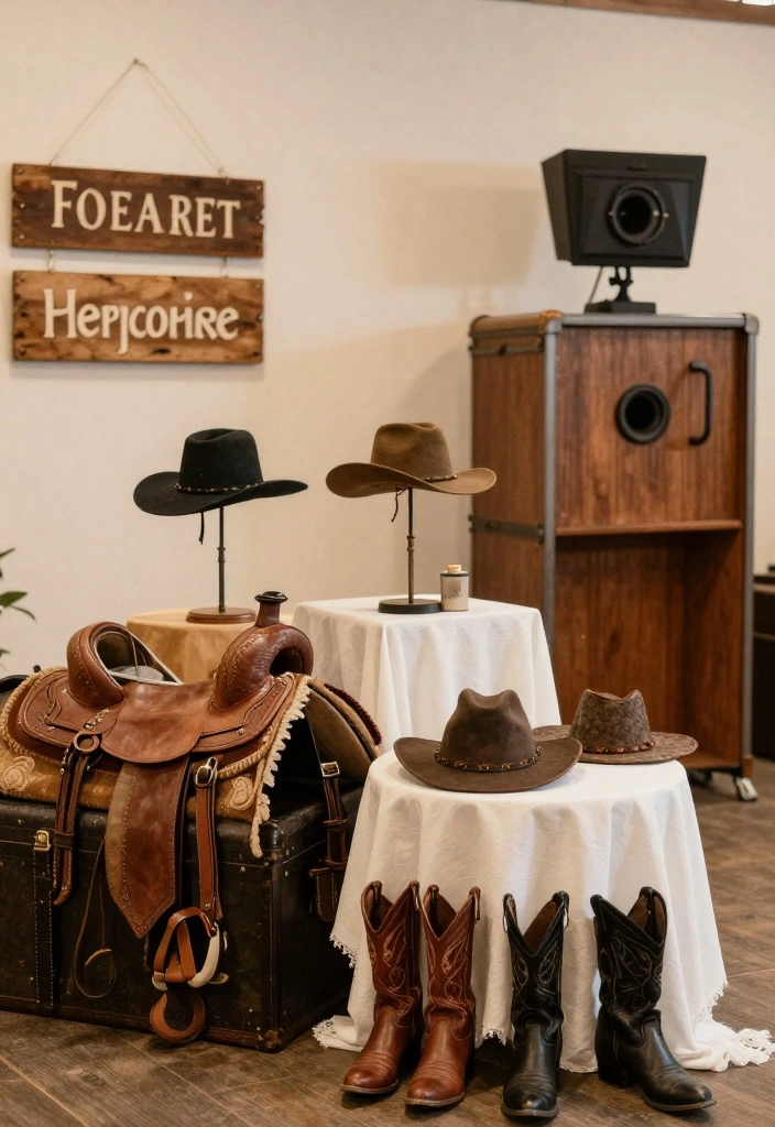 17 Western Wedding Ideas That Blend Country and Elegance - 3. Vintage Cowboy Touches 1