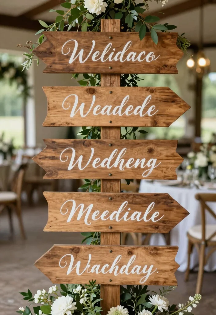 17 Western Wedding Ideas That Blend Country and Elegance - 6. Rustic Signage 1