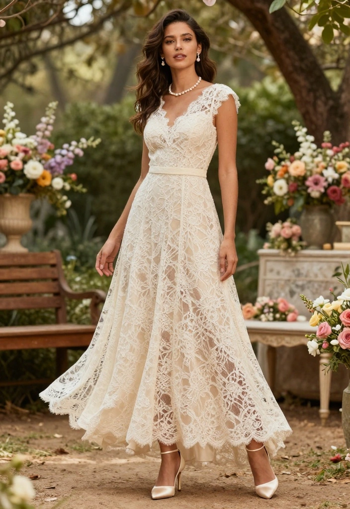 18 Anniversary Dress Ideas That Feel Elegant And Timeless - 1. The Timeless Lace A-Line 1