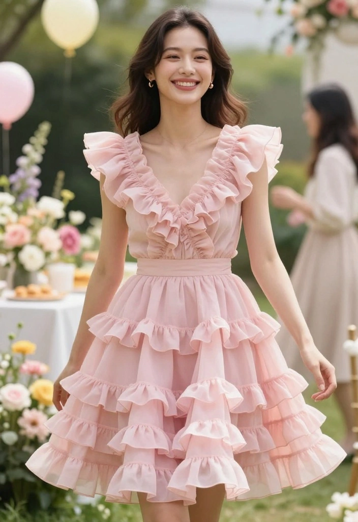 18 Anniversary Dress Ideas That Feel Elegant And Timeless - 12. The Romantic Ruffled Dress 1