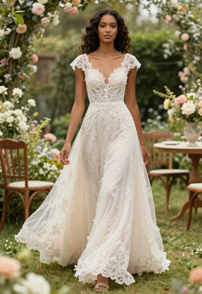 18 Anniversary Dress Ideas That Feel Elegant And Timeless - 6. The Romantic Gown with Cap Sleeves 1