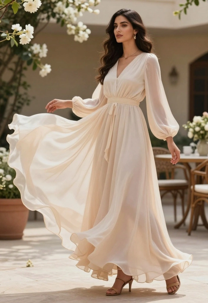 18 Anniversary Dress Ideas That Feel Elegant And Timeless - 9. The Elegant Chiffon Dress 1