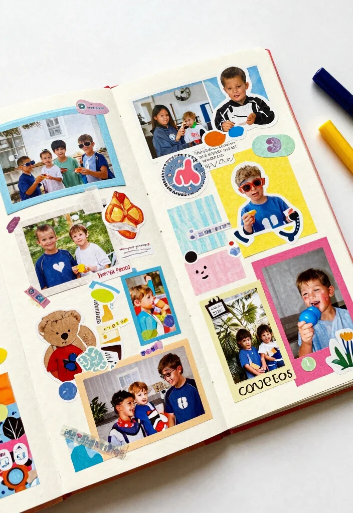 18 Anniversary Photo Album Ideas That Tell Your Story - 11. Scrapbook Style 1