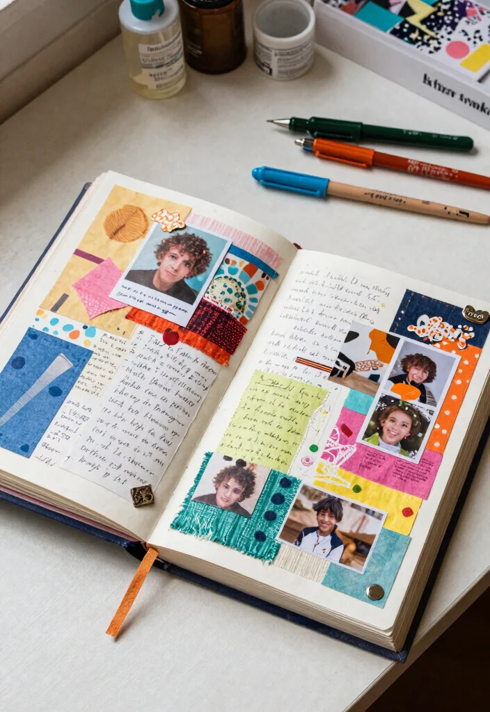 18 Anniversary Photo Album Ideas That Tell Your Story - 7. Mixed Media Exploration 1