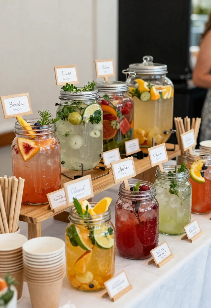 18 Bridal Shower Home Decor Ideas That Elevate Any Space - 10. Themed Drink Stations 1