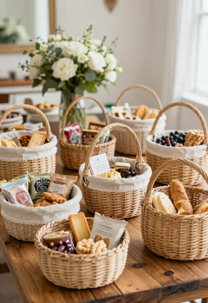 18 Bridal Shower Home Decor Ideas That Elevate Any Space - 12. Handwoven Baskets for Serving 1
