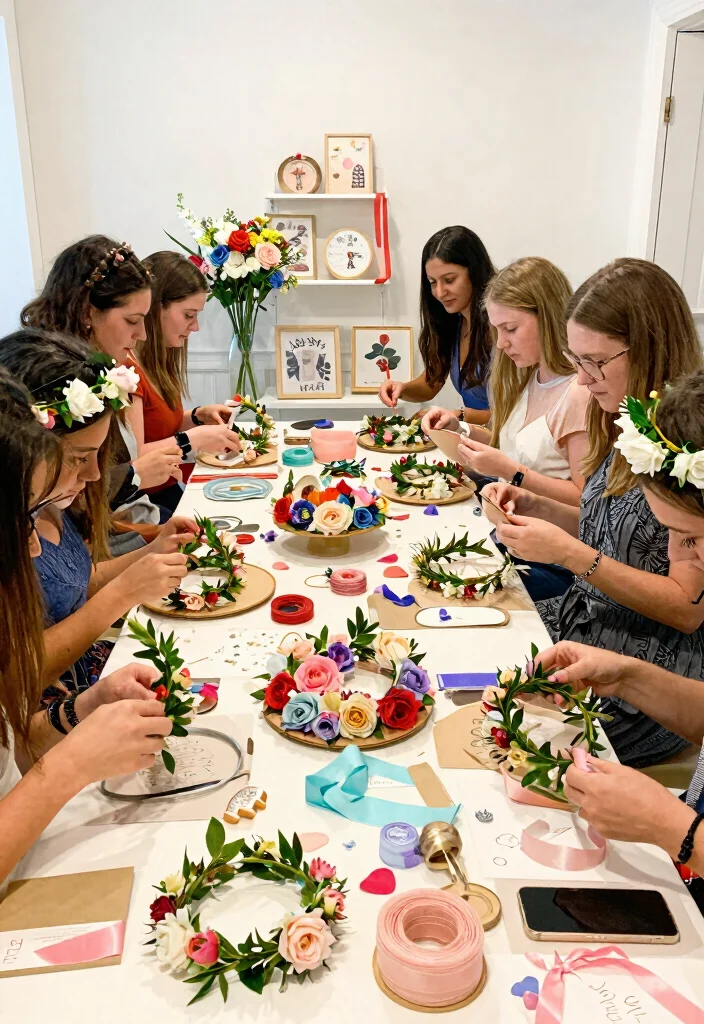 18 Bridal Shower Home Decor Ideas That Elevate Any Space - 18. DIY Crafts Corner 1