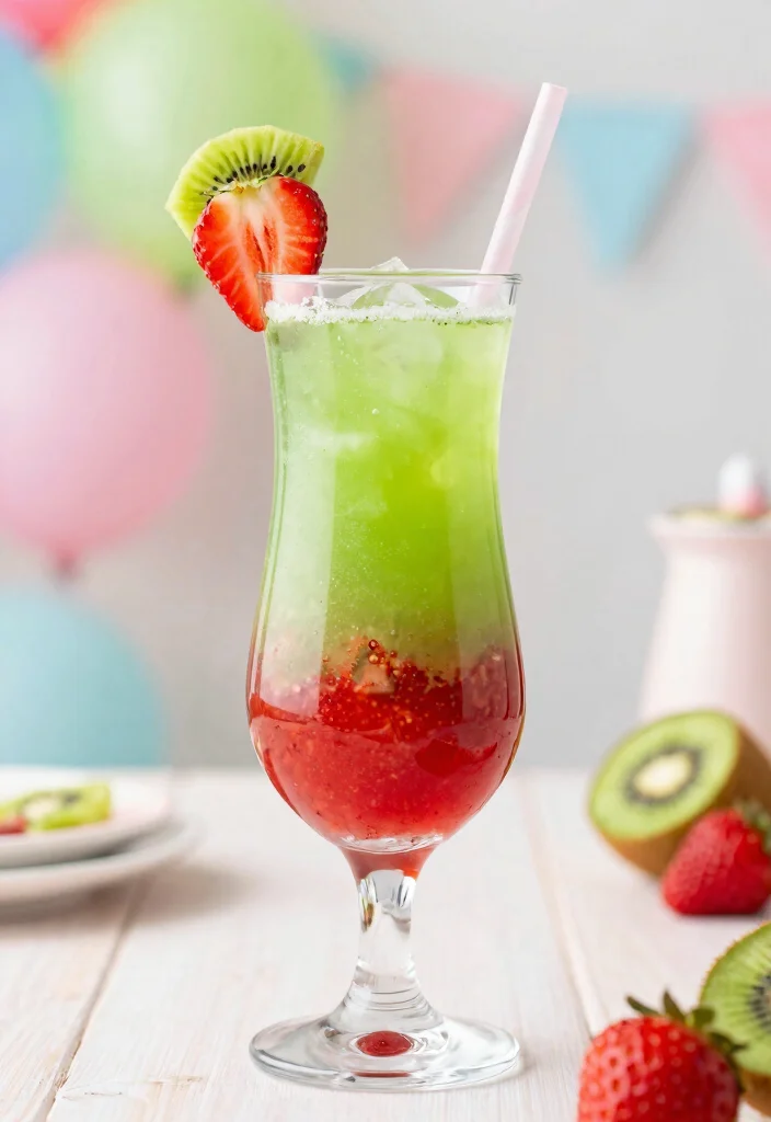 18 Bridal Shower Mimosa Bar Ideas Guests Will Love - 12. Strawberry Kiwi Mimosa 1