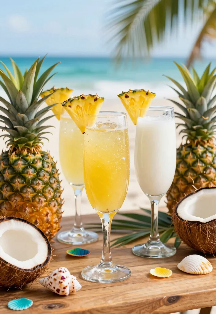 18 Bridal Shower Mimosa Bar Ideas Guests Will Love - 2. Tropical Paradise Mimosa 1