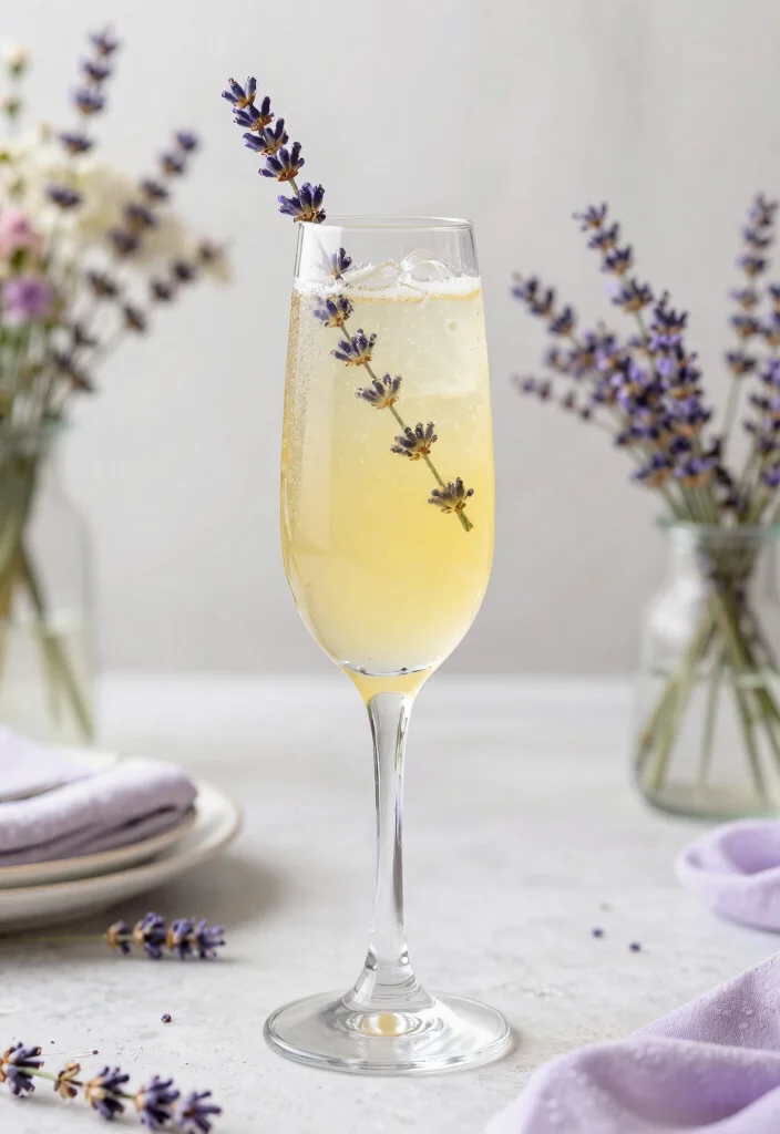 18 Bridal Shower Mimosa Bar Ideas Guests Will Love - 6. Lavender Lemonade Mimosa 1