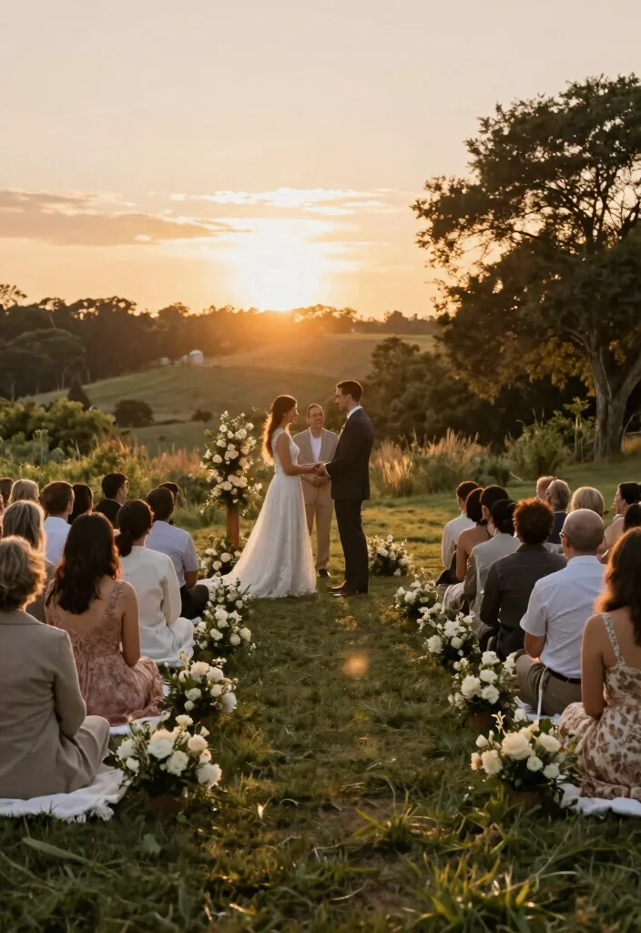 18 Bridal Shower Outdoor Ideas That Feel Bright and Fun - 12. Sunset Ceremony 1