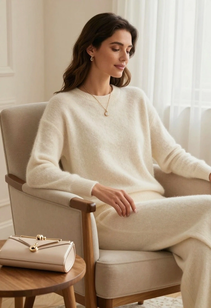 18 Bride Getting Ready Outfit Ideas That Photograph Perfectly - 8. Soft Cashmere Sweater 1