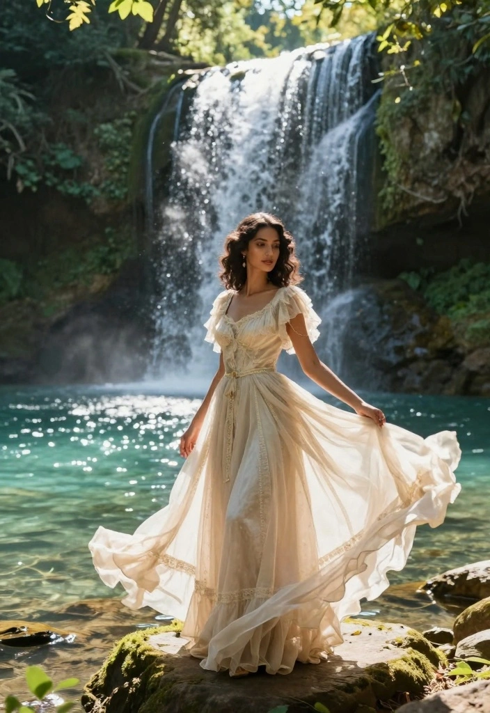 18 Bride Photoshoot Ideas That Capture Timeless Beauty - 10. Ethereal Waterfalls 1