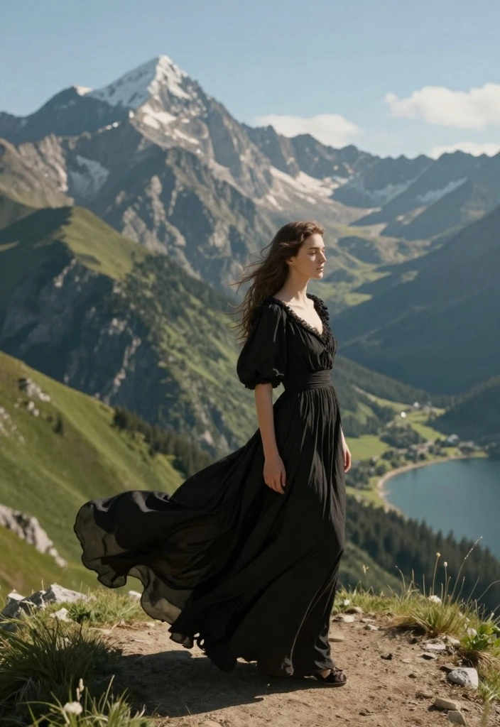 18 Bride Photoshoot Ideas That Capture Timeless Beauty - 15. Dramatic Mountain Views 1