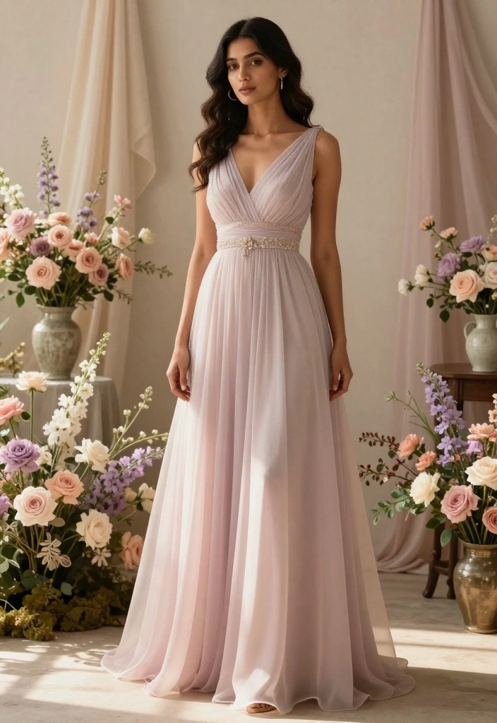 18 Bride Photoshoot Ideas That Capture Timeless Beauty - 18. Soft Pastel Palette 1