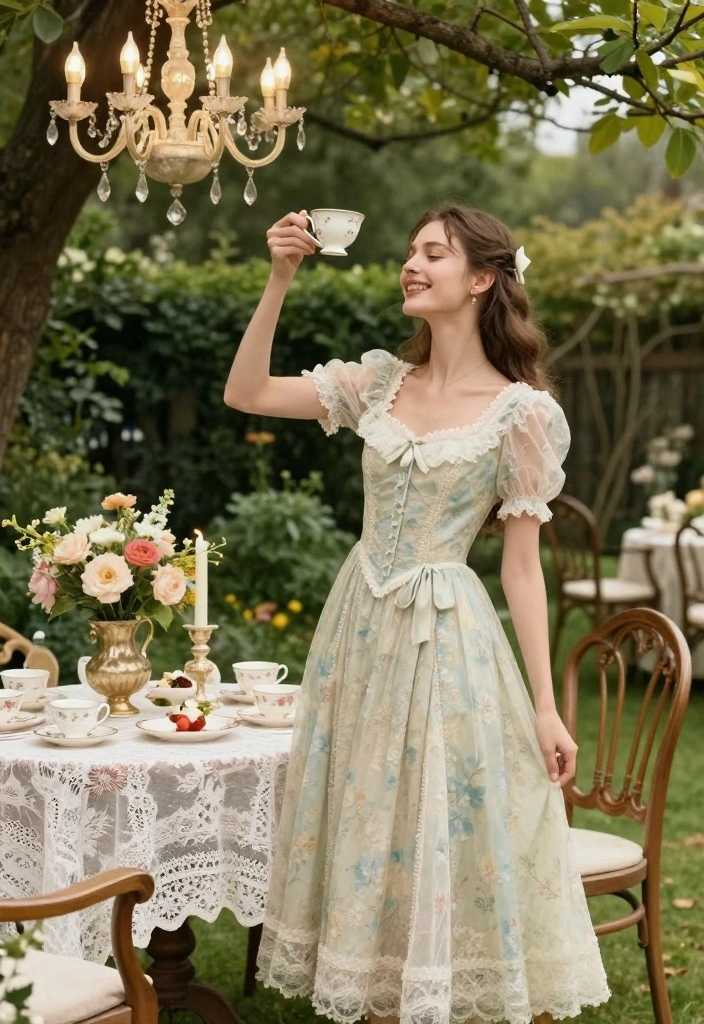 18 Bride Photoshoot Ideas That Capture Timeless Beauty - 2. Vintage Tea Party 1