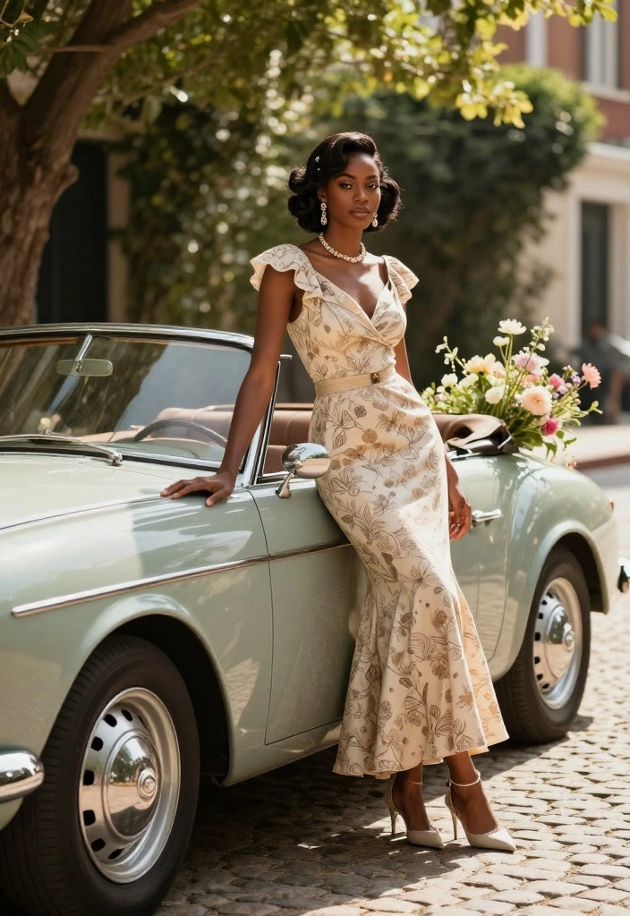 18 Bride Photoshoot Ideas That Capture Timeless Beauty - 4. Elegant Vintage Car 1