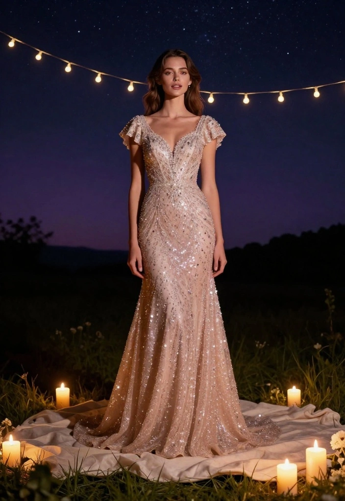 18 Bride Photoshoot Ideas That Capture Timeless Beauty - 9. Celestial Night Sky 1