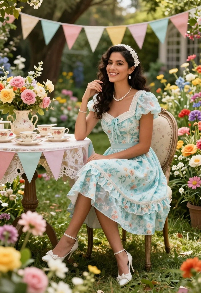 18 Bride To Be Photoshoot Ideas That Capture Glow - 4. Vintage Garden Party 1