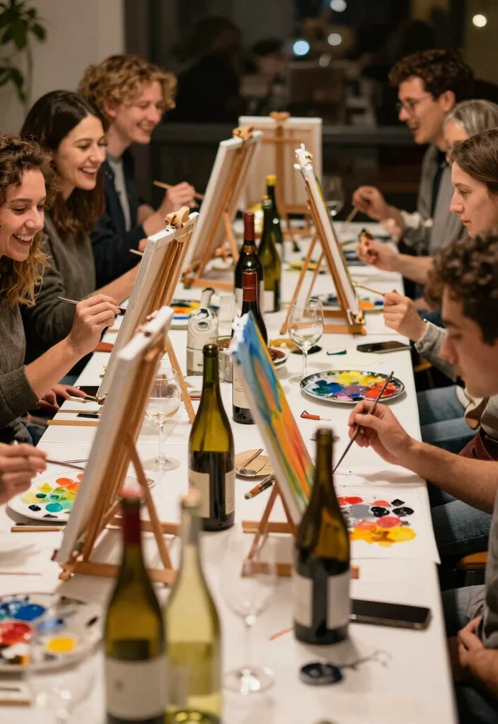18 Brides Party Ideas That Are Fun And Memorable - 3. Wine and Paint Night 1
