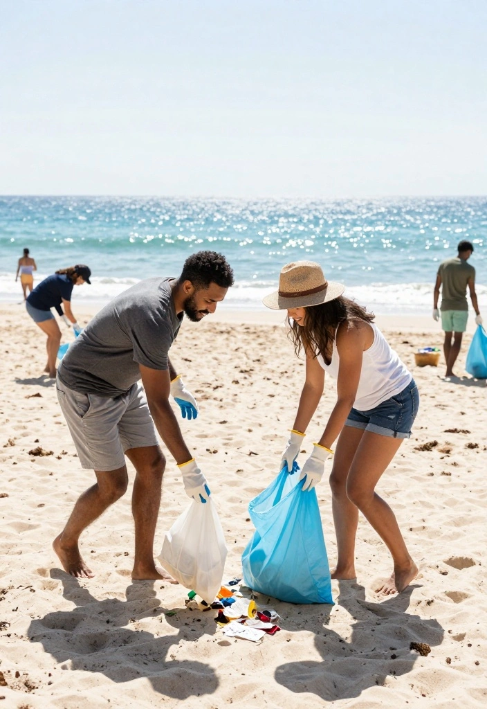 18 Eco-Friendly 5 Year Anniversary Ideas That Celebrate Growth Together - 7. Organize a Beach Clean-Up Together 1
