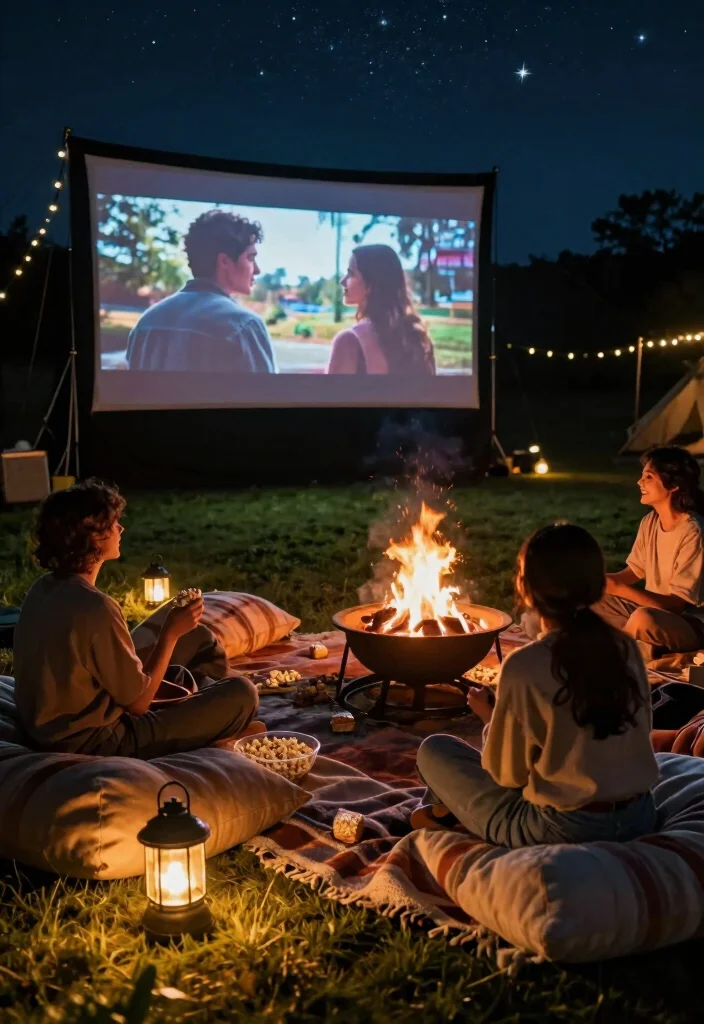 18 Engagement Party Ideas That Kick Off the Celebration - 9. Outdoor Movie Night 1