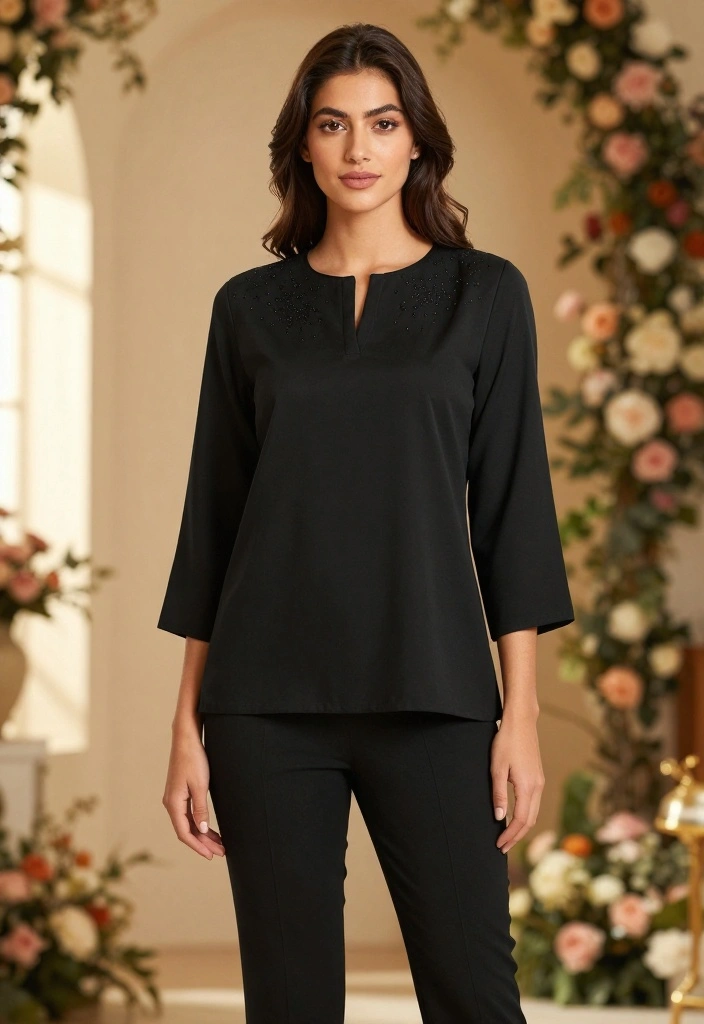 18 Haldi Outfit Ideas That Shine in Every Photo - 12. Elegant Tunic with Trousers 1