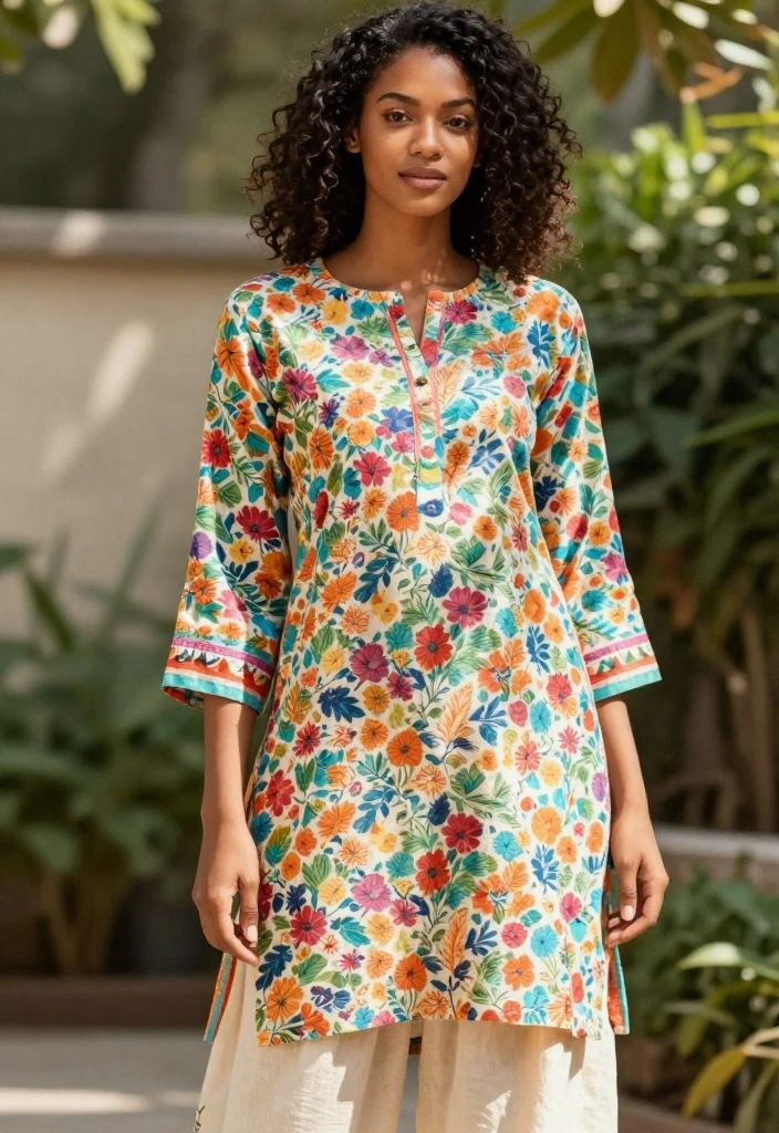 18 Haldi Outfit Ideas That Shine in Every Photo - 2. Printed Cotton Kurta Set 1