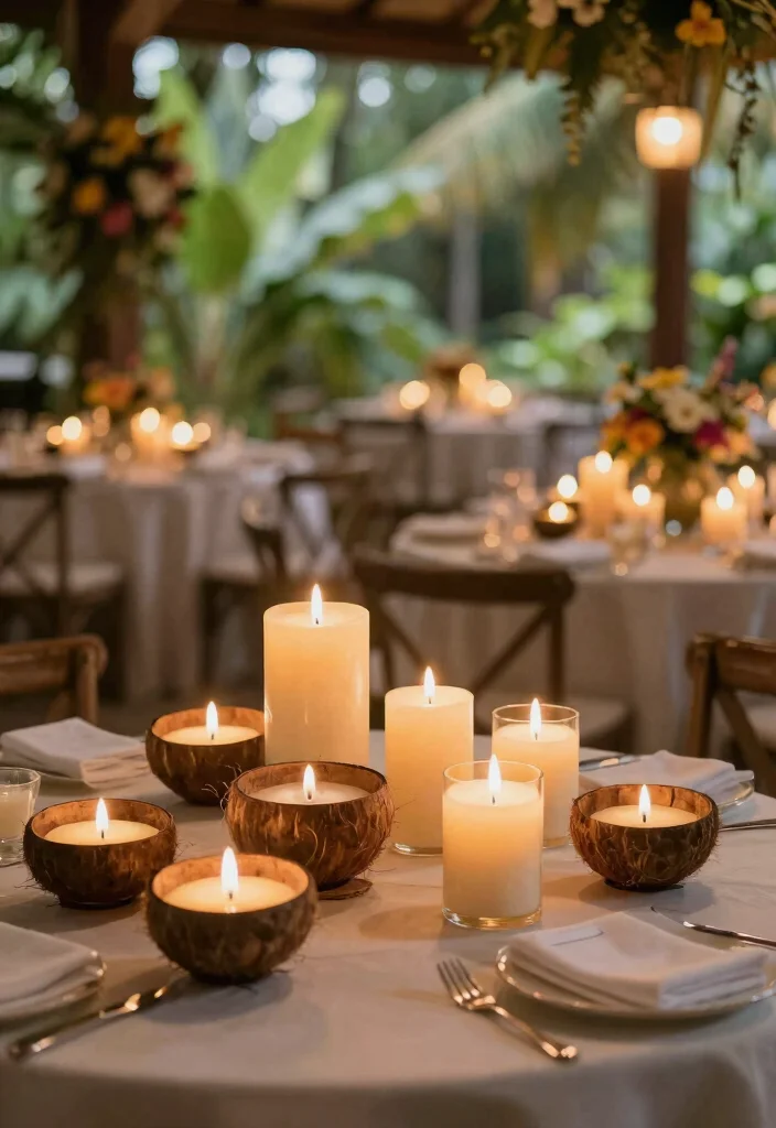 18 Hawaiian Bridal Shower Ideas That Feel Tropical - 14. Eco-Friendly Candles 1