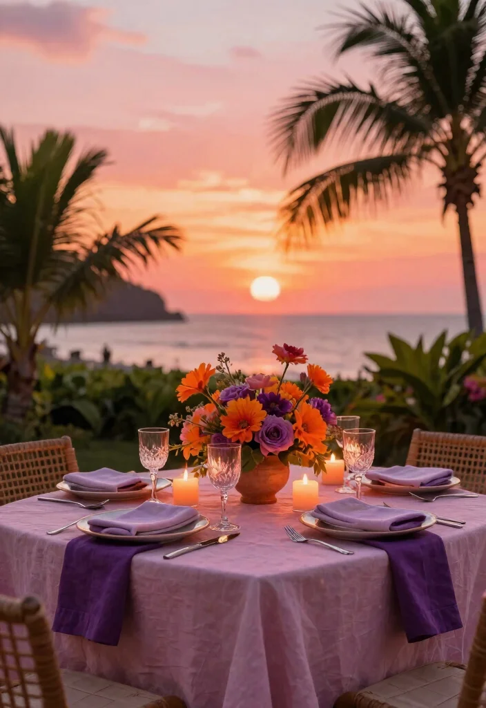 18 Hawaiian Bridal Shower Ideas That Feel Tropical - 18. Sunset-Inspired Color Scheme 1