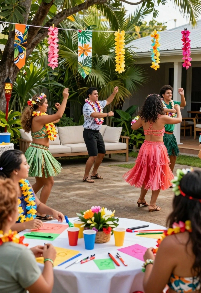 18 Hawaiian Bridal Shower Ideas That Feel Tropical - 3. Luau-Themed Activities 1