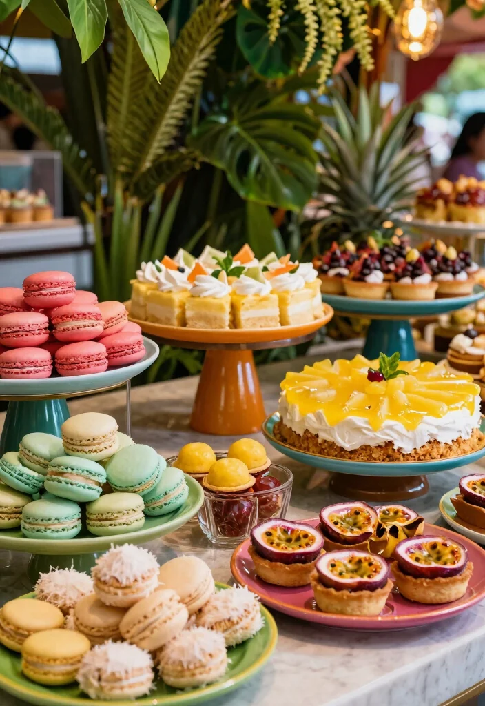 18 Hawaiian Bridal Shower Ideas That Feel Tropical - 7. Tropical Dessert Bar 1