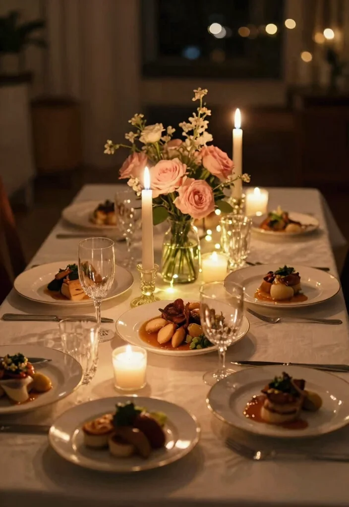18 Meaningful 20th Anniversary Party Ideas for Couples - 11. Intimate Candlelight Dinner 1