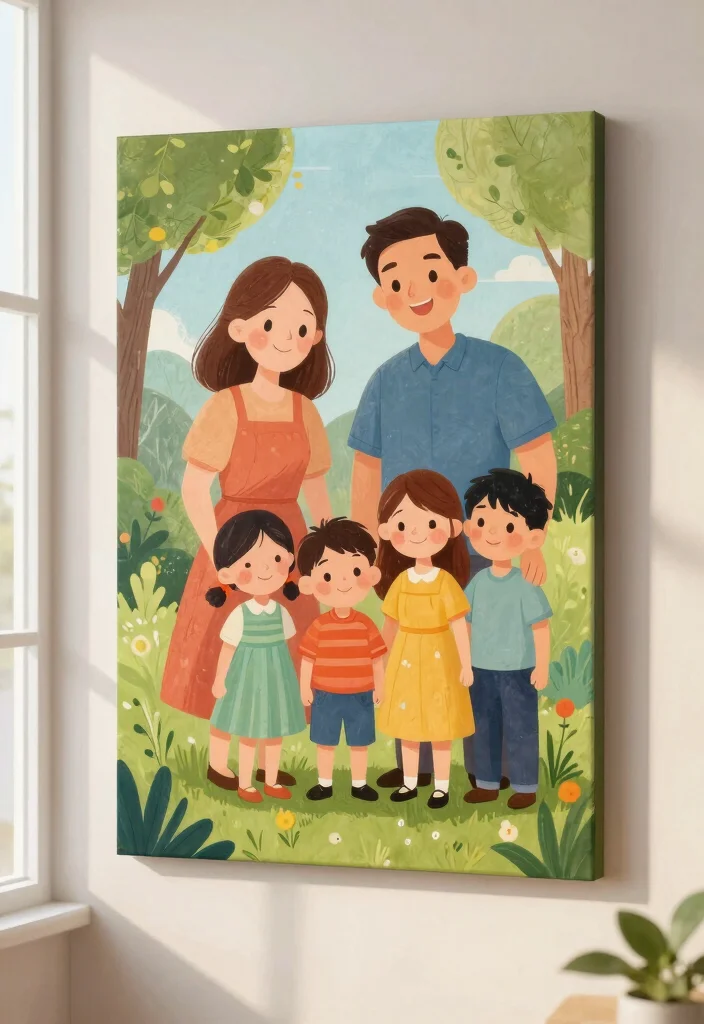 18 Parents Anniversary Ideas That Touch Their Hearts - 17. Customized Family Portrait 1