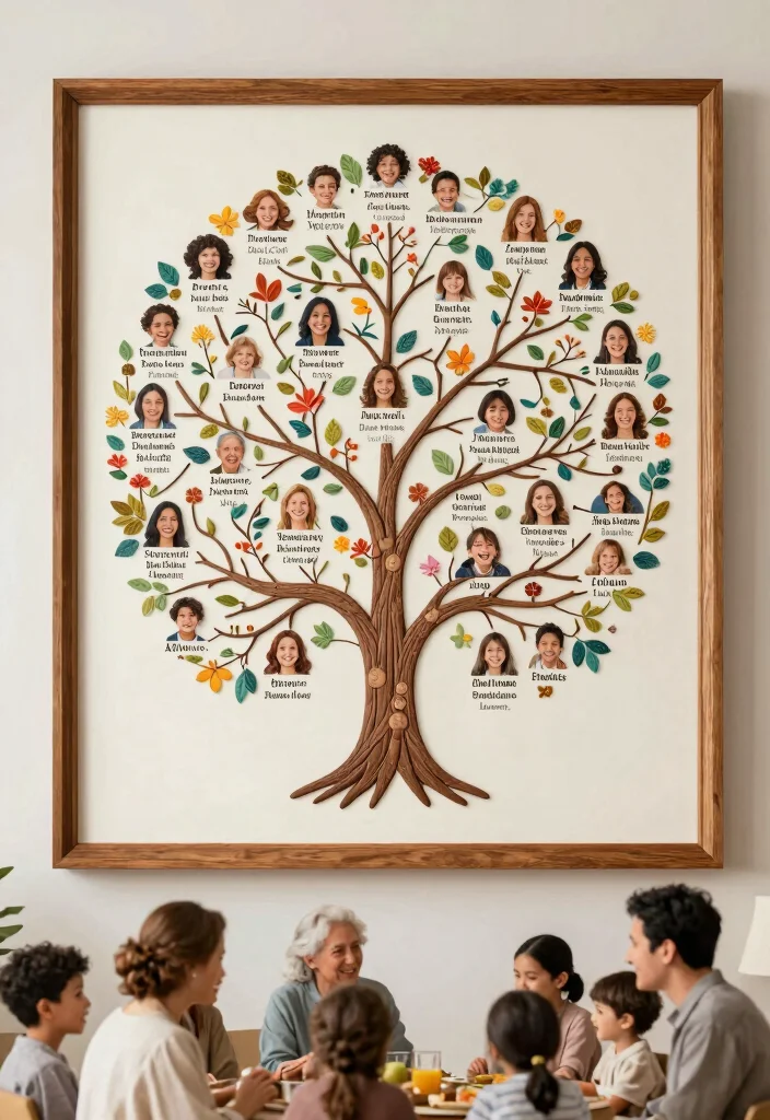 18 Parents Anniversary Ideas That Touch Their Hearts - 7. Family Tree Artwork 1
