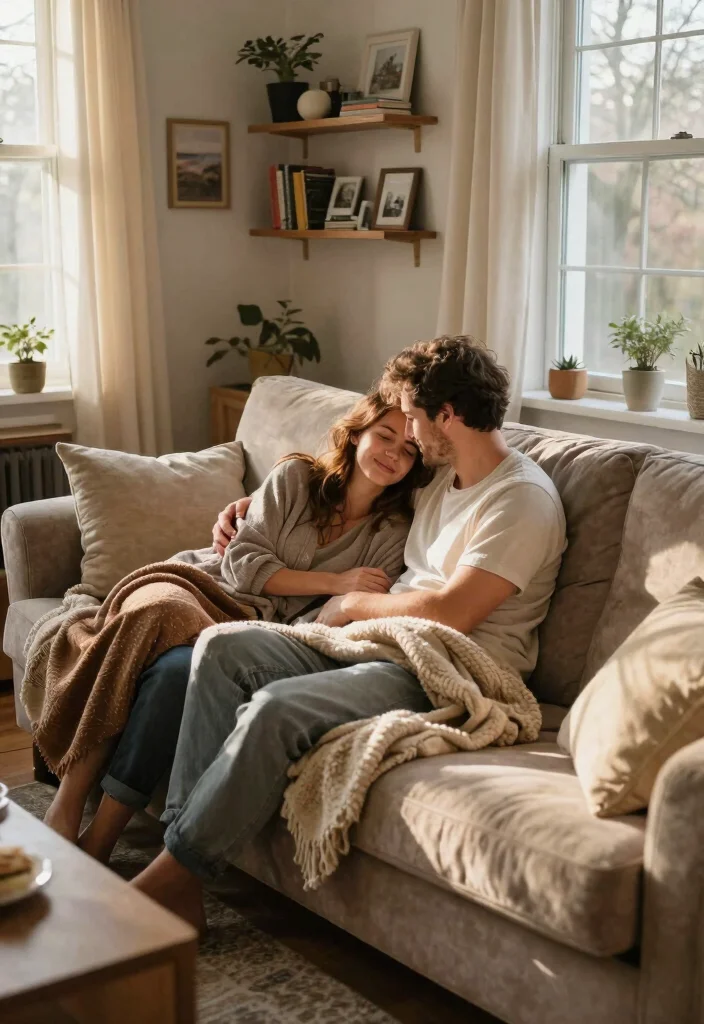18 Post Wedding Photoshoot Ideas That Capture Joy - 15. Cozy Home Session 1