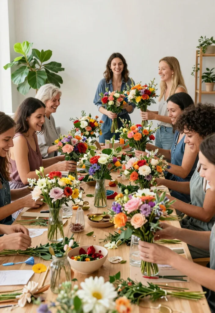 18 Pre Wedding Party Ideas That Kick Off The Celebration - 13. Creative Floral Workshop 1