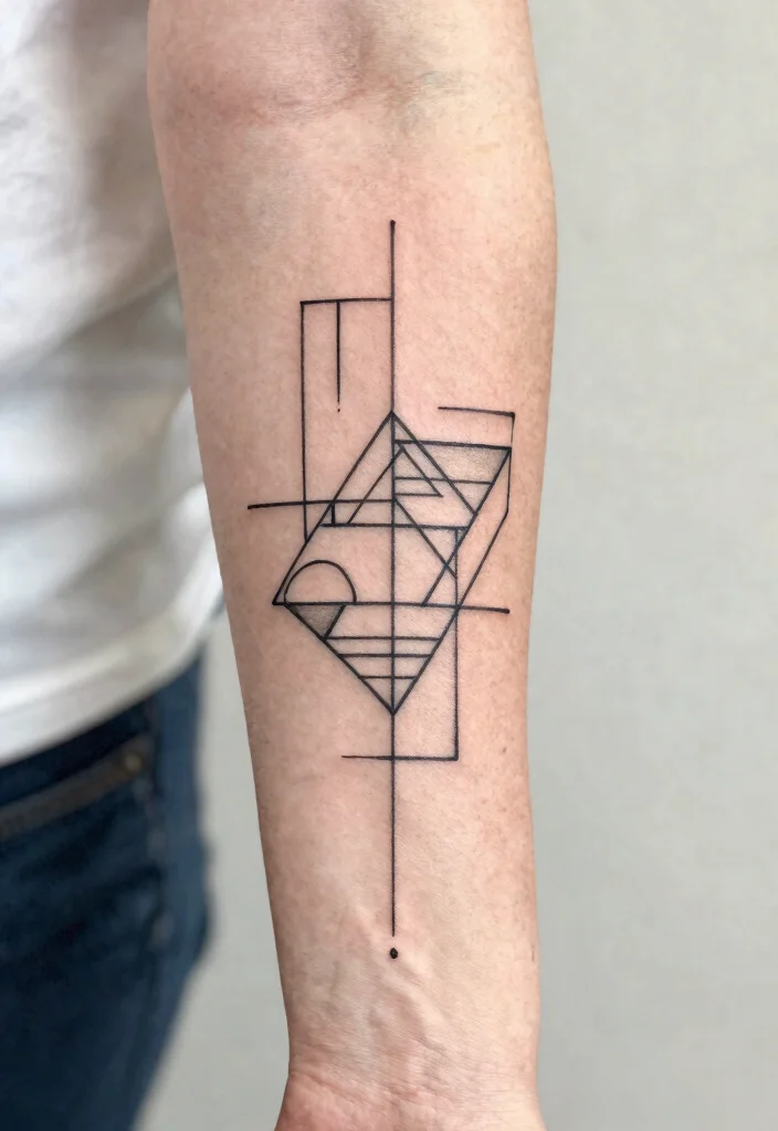 18 Wedding Anniversary Tattoo Ideas That Symbolize Forever - 15. Artistic Geometric Shapes 1