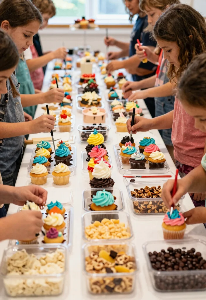 18 Wedding Cupcake Table Ideas That Look Beautiful - 11. Interactive Cupcake Bar 1