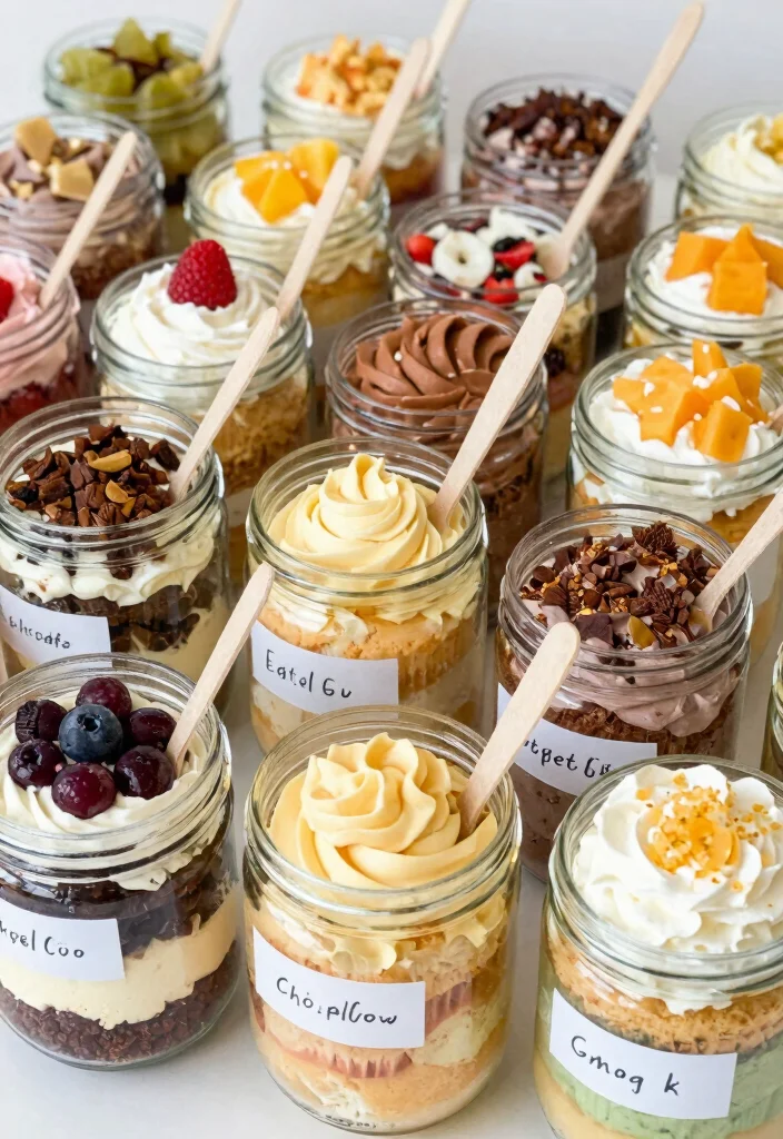 18 Wedding Cupcake Table Ideas That Look Beautiful - 14. Delicious Cupcake Jars 1