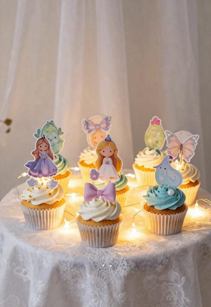 18 Wedding Cupcake Table Ideas That Look Beautiful - 8. Whimsical Fairy Tale Setting 1