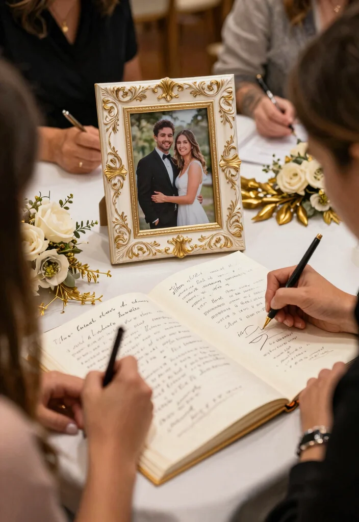 19 60th Anniversary Party Ideas That Shine With Love - 13. Golden Anniversary Guest Book 1