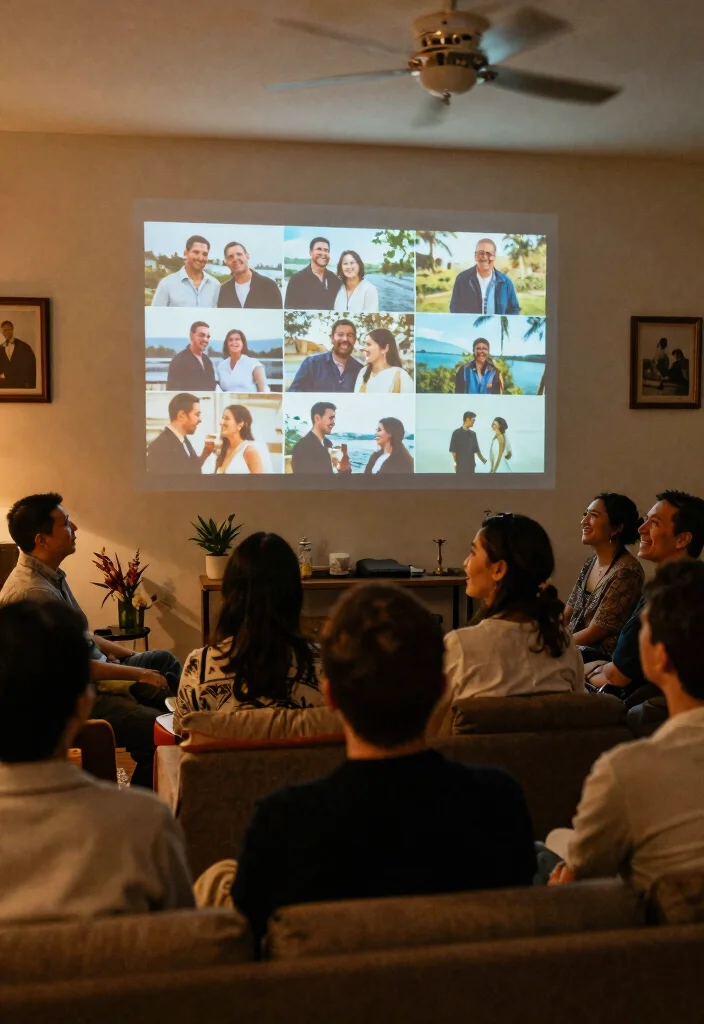 19 60th Anniversary Party Ideas That Shine With Love - 4. Memory Video Montage 1