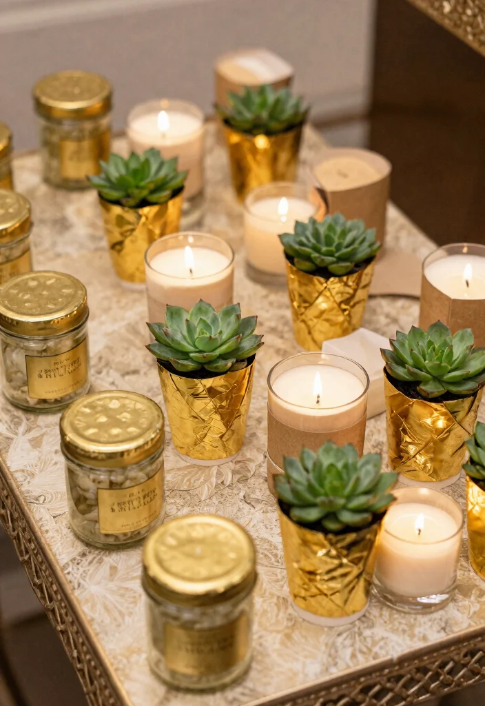 19 60th Anniversary Party Ideas That Shine With Love - 8. Golden Anniversary Favors 1