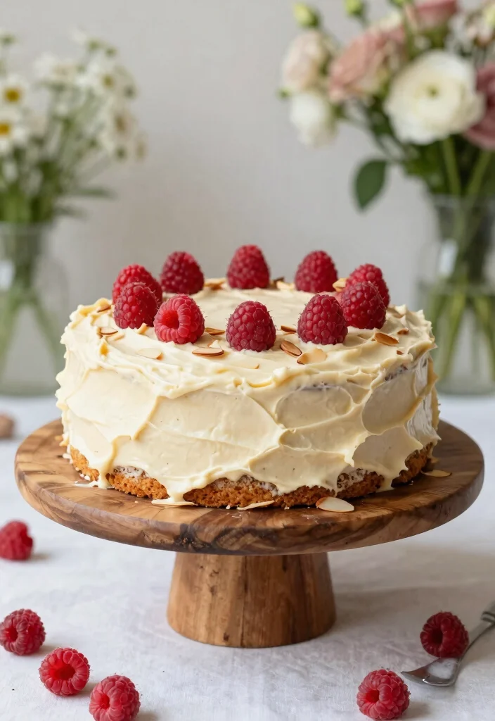 19 Anniversary Cakes Ideas That Feel Special And Sweet - 1. Raspberry Almond Delight 1