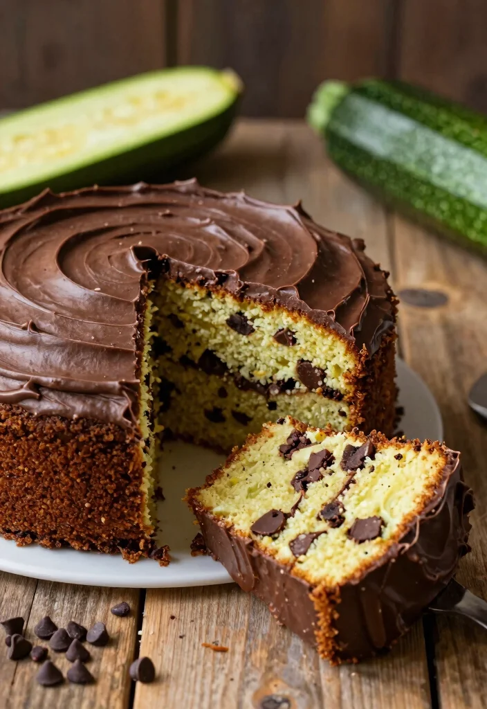 19 Anniversary Cakes Ideas That Feel Special And Sweet - 14. Zucchini Chocolate Chip Cake 1