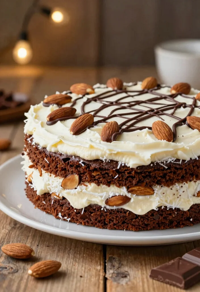 19 Anniversary Cakes Ideas That Feel Special And Sweet - 16. Almond Joy Cake 1