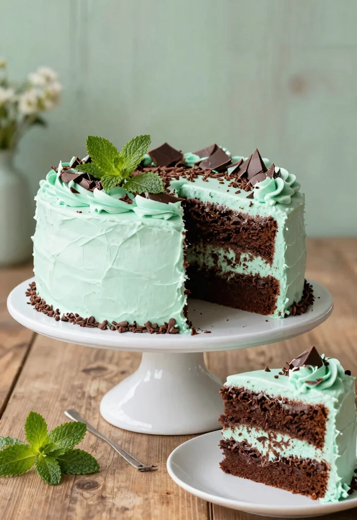 19 Anniversary Cakes Ideas That Feel Special And Sweet - 19. Chocolate Mint Surprise Cake 1