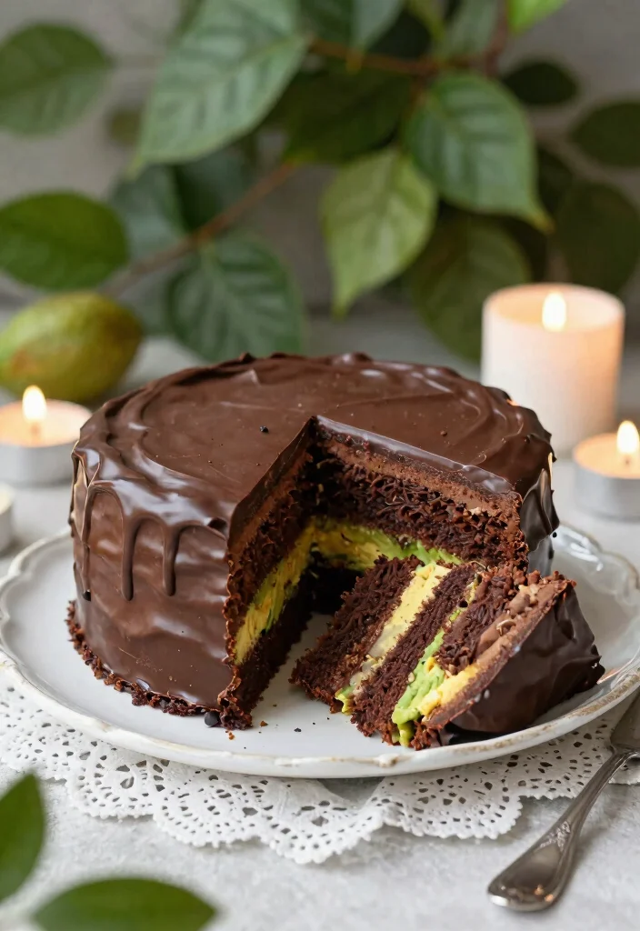 19 Anniversary Cakes Ideas That Feel Special And Sweet - 2. Chocolate Avocado Indulgence 1